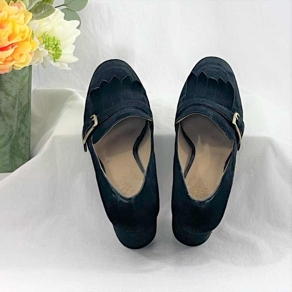 Suede Block Heel Loafer | Vince Camuto - Picture 5 of 7